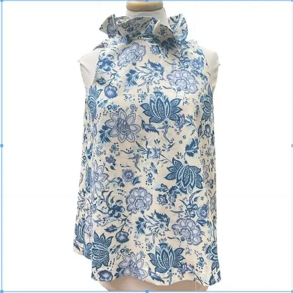 Tuckernuck Blue and White Floral Blouse - Picture 14 of 15